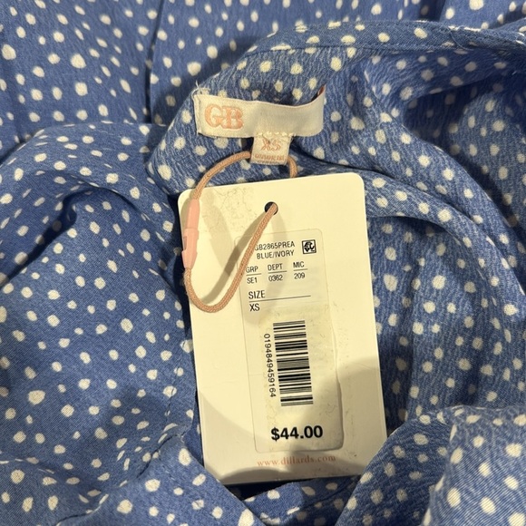 Gianni Bini Peplum Top Polka Dot Women's XSmall New - Picture 6 of 8